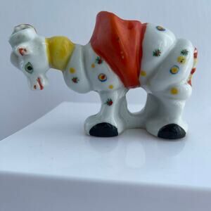 Vintage Colorful Porcelain Ceramic Spotted Camel Pin Cushion Planter - Japan